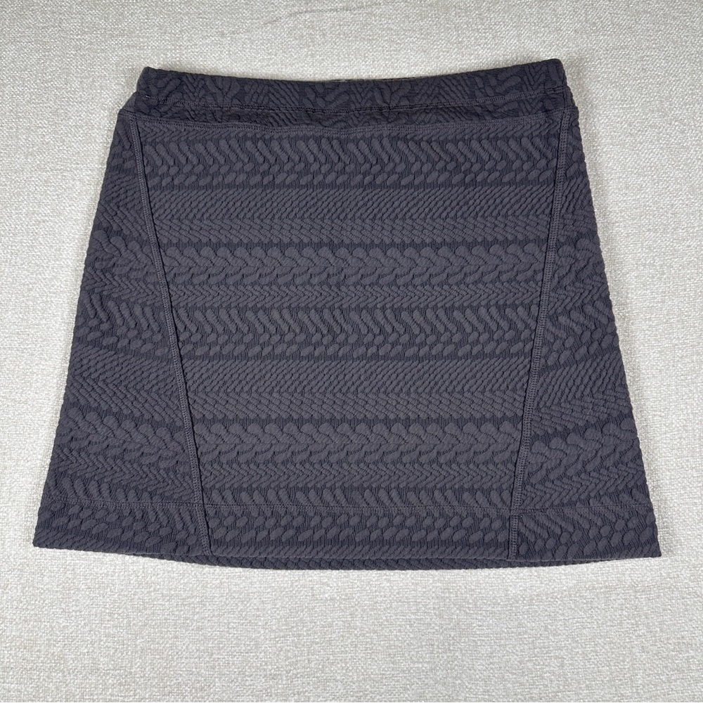 prAna Dark Gray Textured Mini Skirt Womens Casual Stretch